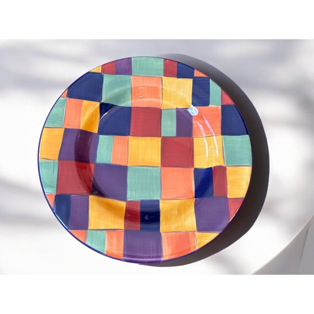 Tabletops Gallery Corsica Hand Painted Round Dinner Plate 11 1/4" Multicolored C